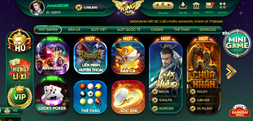 Cổng game King Fun