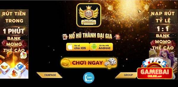 Sun999 Club sân chơi với tỷ lệ đổi thưởng cao ngất ngưởng